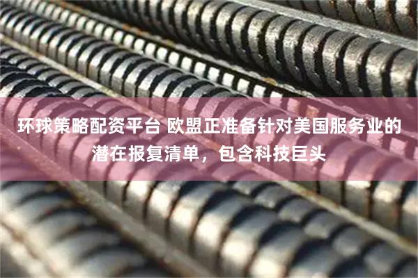 環球策略配資平臺 歐盟正準備針對美國服務業的潛在報復清單，包含科技巨頭